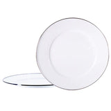 Charger Plates, 12.5", Solid White Enamelware