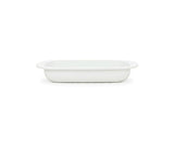 Baking Pan, Solid White Enamelware